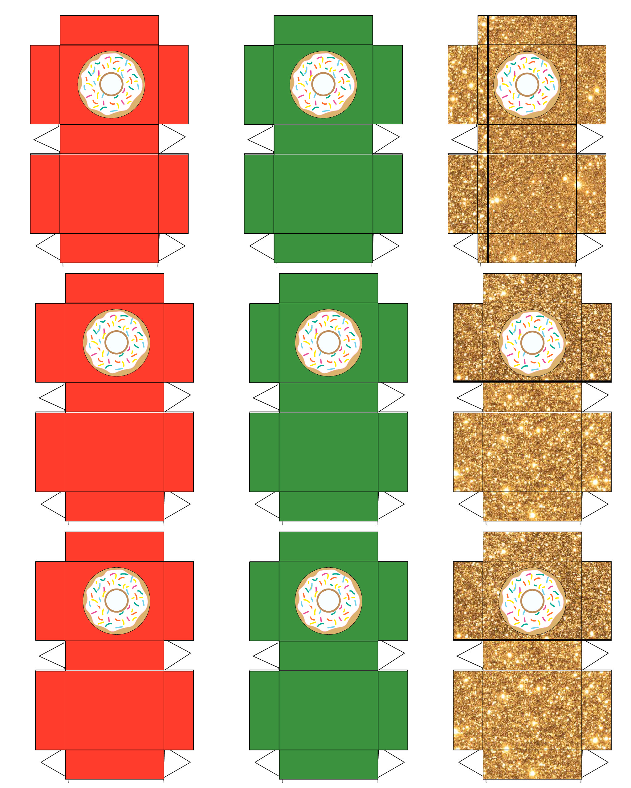 elf on the shelf printable donut boxes - mandy's party printables